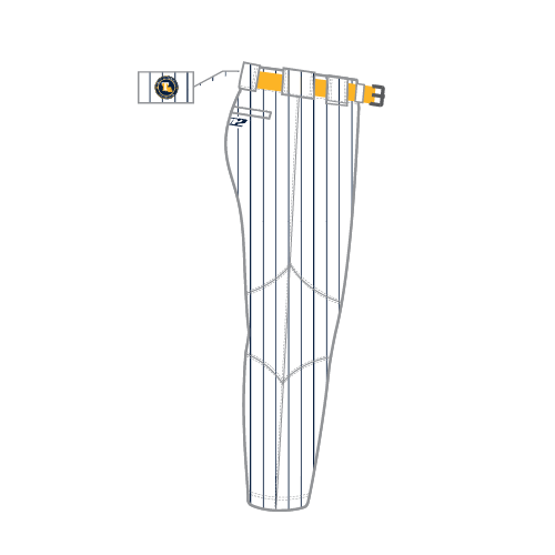 Team Louisiana Youth Baseball Pant - White Pin