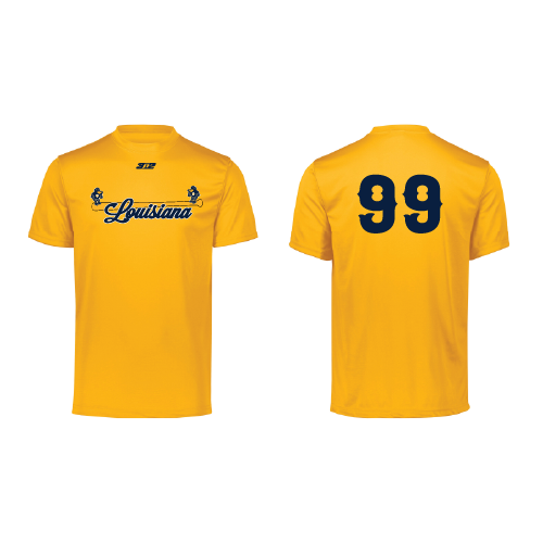 Team Louisiana Youth Baseball Dri Fit Crew Neck Jersey - Gold